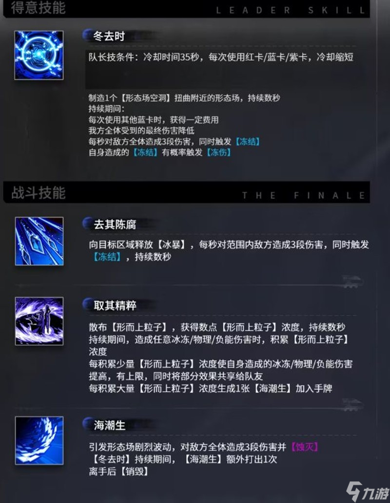 《雷索纳斯》伊利亚德技能介绍