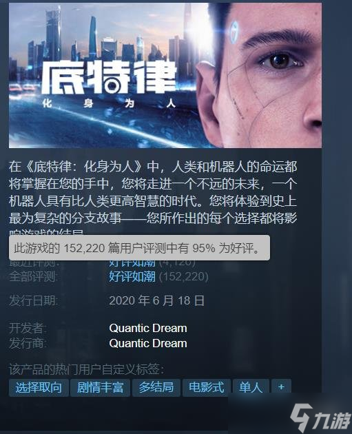 又漲價一款經(jīng)典之作！《底特律：化身為人》售價上調(diào)