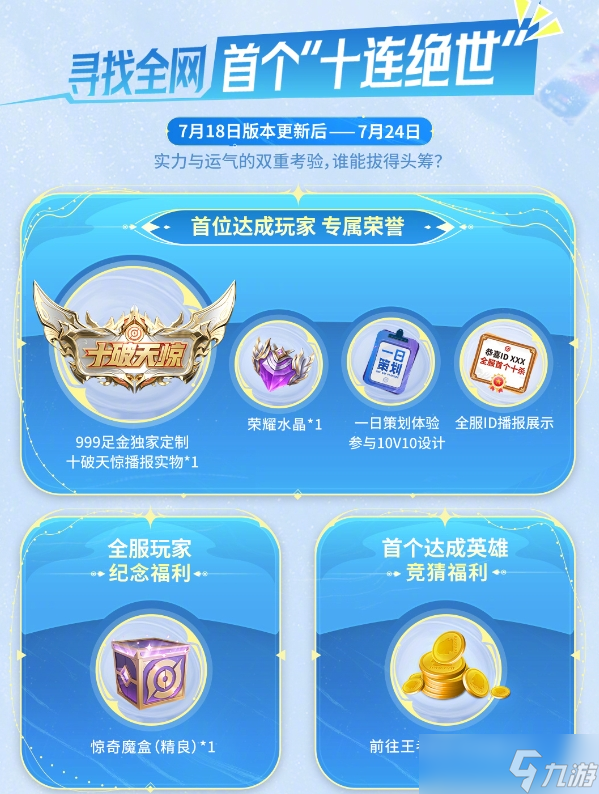 王者荣耀首个十连绝世福利活动全解析