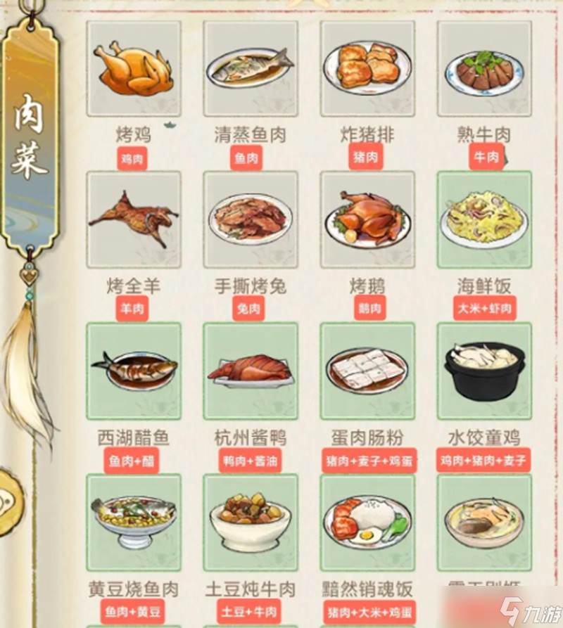 华夏千秋菜谱有哪些 华夏千秋烹饪系统详细介绍