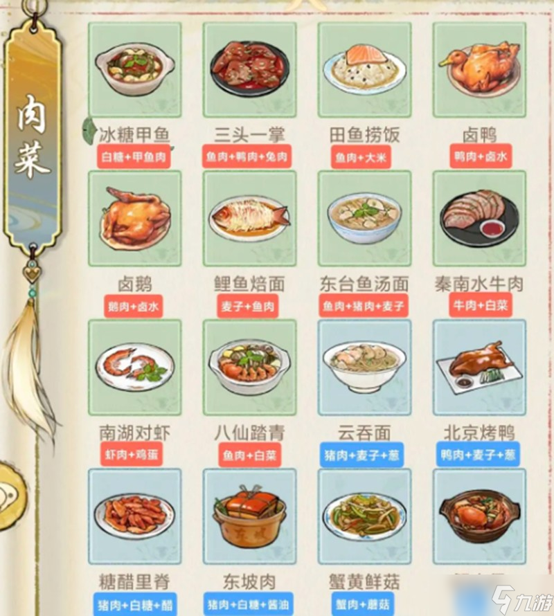 华夏千秋菜谱有哪些 华夏千秋烹饪系统详细介绍