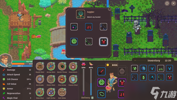 像素风2D Roguelike游戏《Village Defenders》8月7日在Steam正式发布