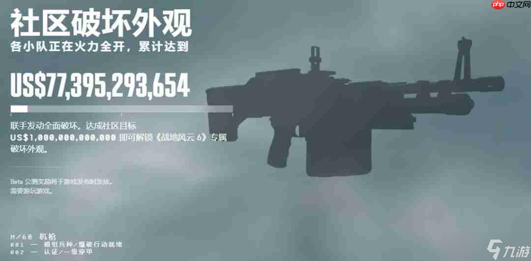 《战地6》公测玩家破坏战绩达774亿美元 达1万亿有皮肤