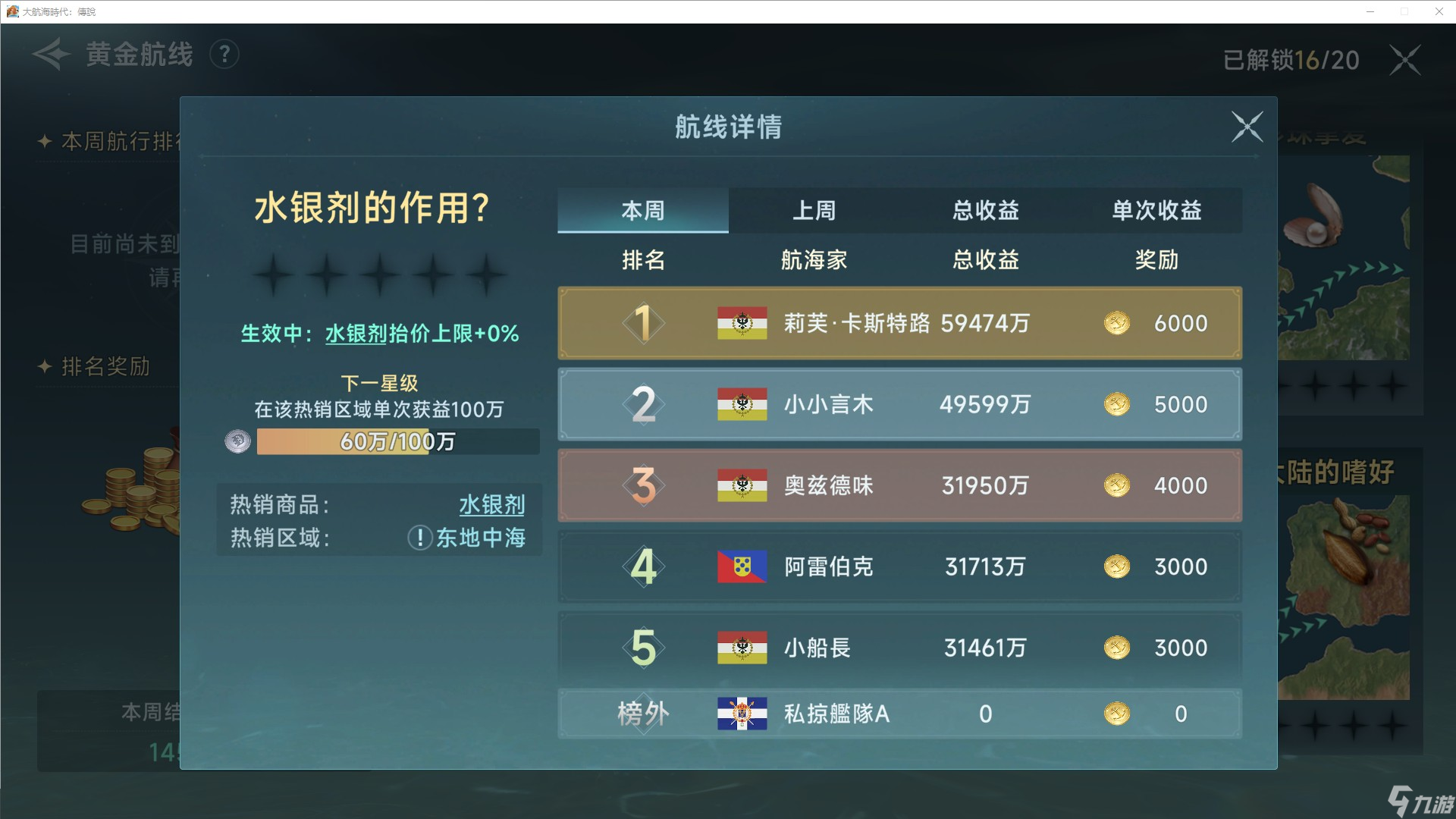 大航海时代传说商业跑商路线推荐