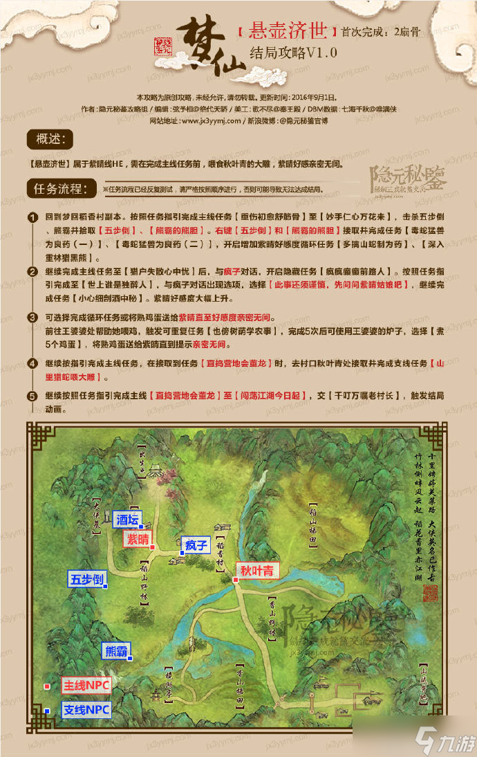剑网3梦回稻香21个结局流程达成方式攻略