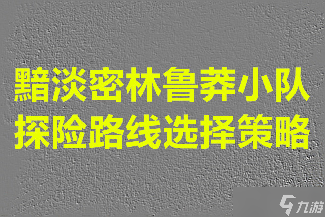 黯淡密林鲁莽小队探险路线选择策略