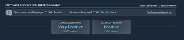 Steam调整游戏评分显示方法，优先展示本地化评价结果