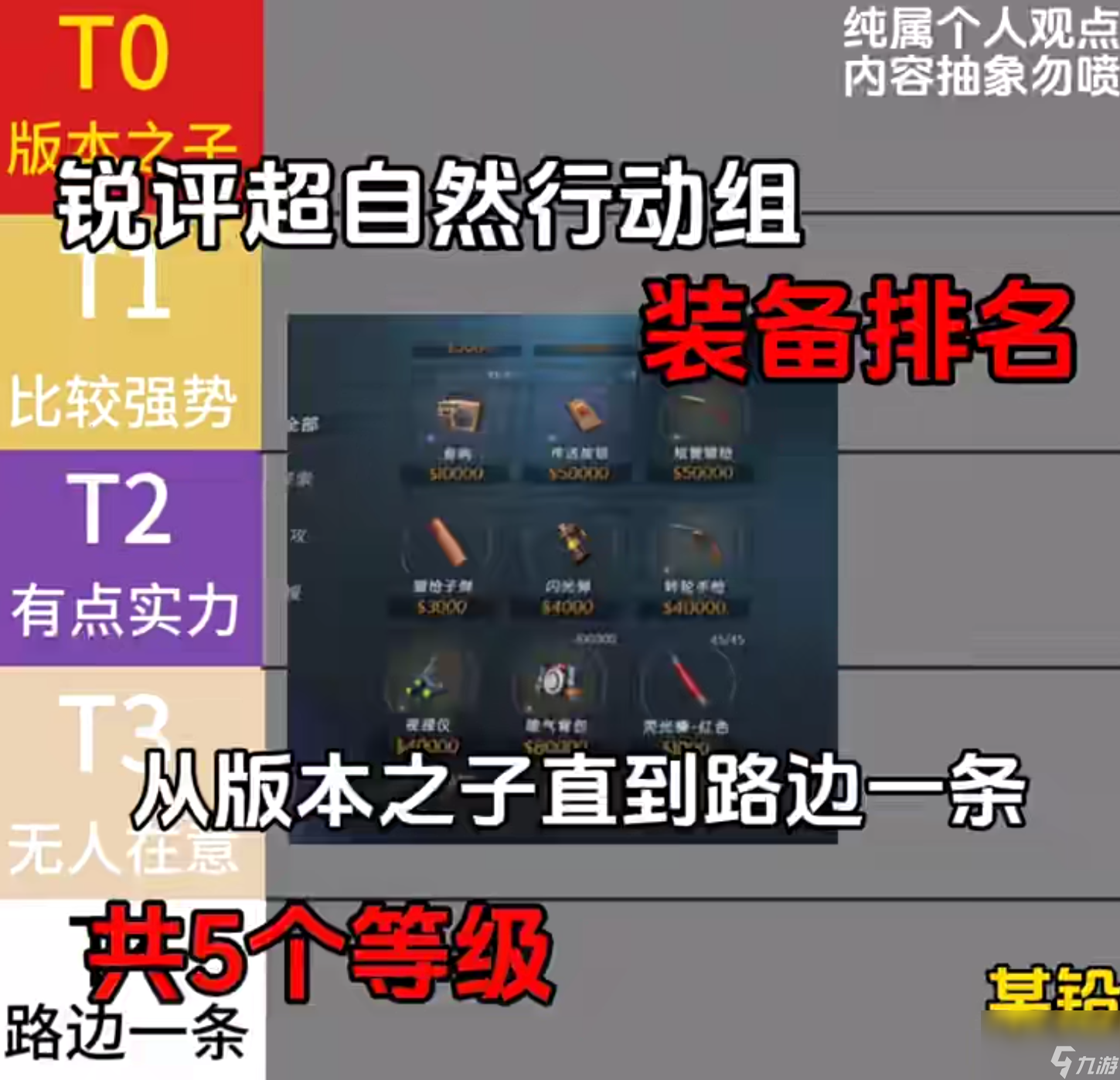 超自然行动组装备排名分享
