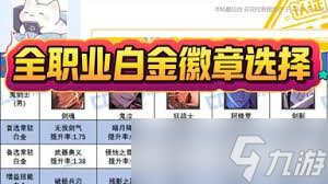 DNF奇美拉白金徽章選什么技能好