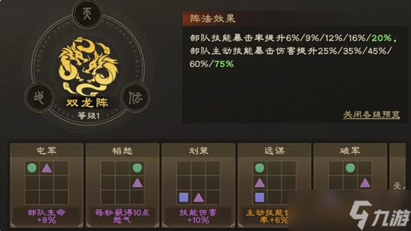 偃武阵法系统详解