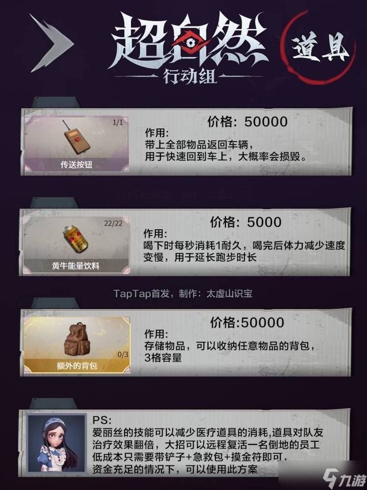 《超自然行动组》生存装备推荐指南