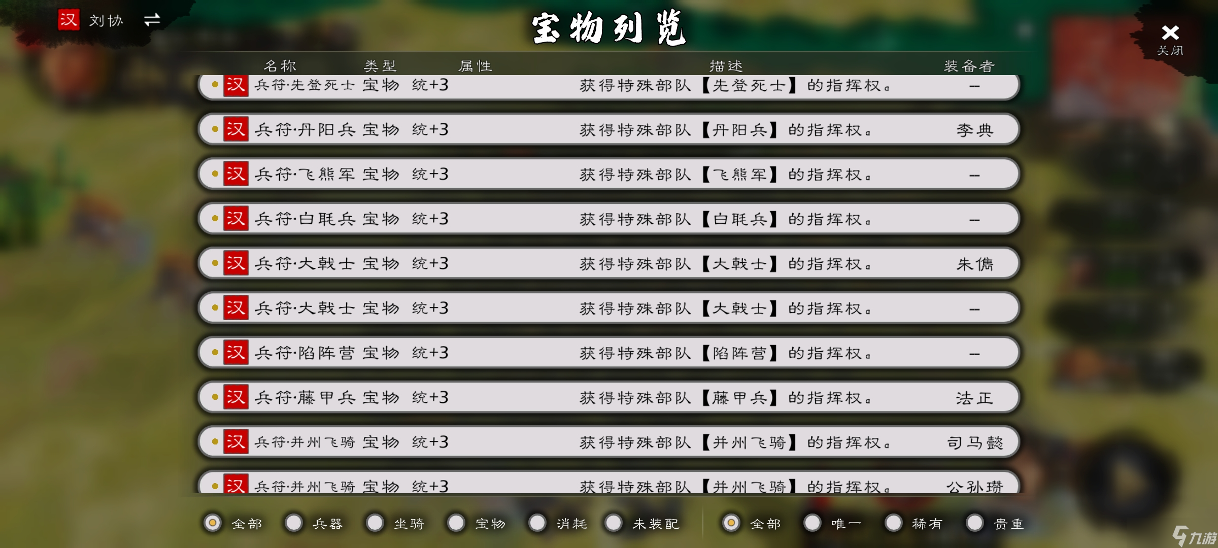 逐鹿军团使用情况