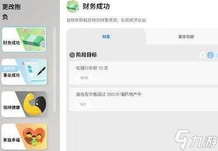 inzoi財務成功抱負說明