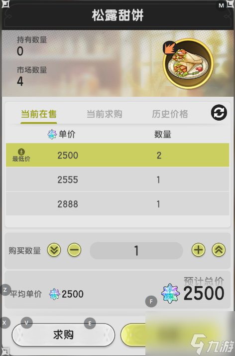 《仗剑传说》食材成本分析