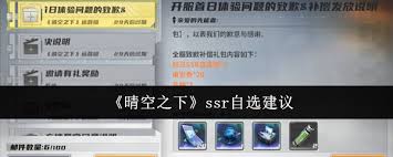 晴空之下如何选择ssr