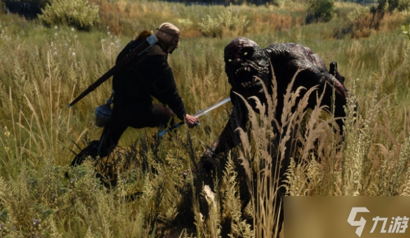 《巫师3》食尸鬼暗黑MOD！青黑色皮肤+血红獠牙荧光化