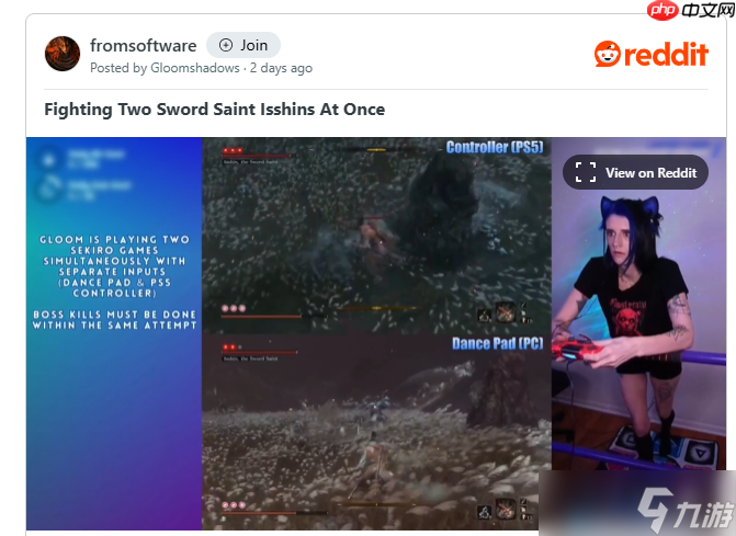 还能这么玩？美女高玩手脚同时玩两个《只狼》成功双杀总BOSS