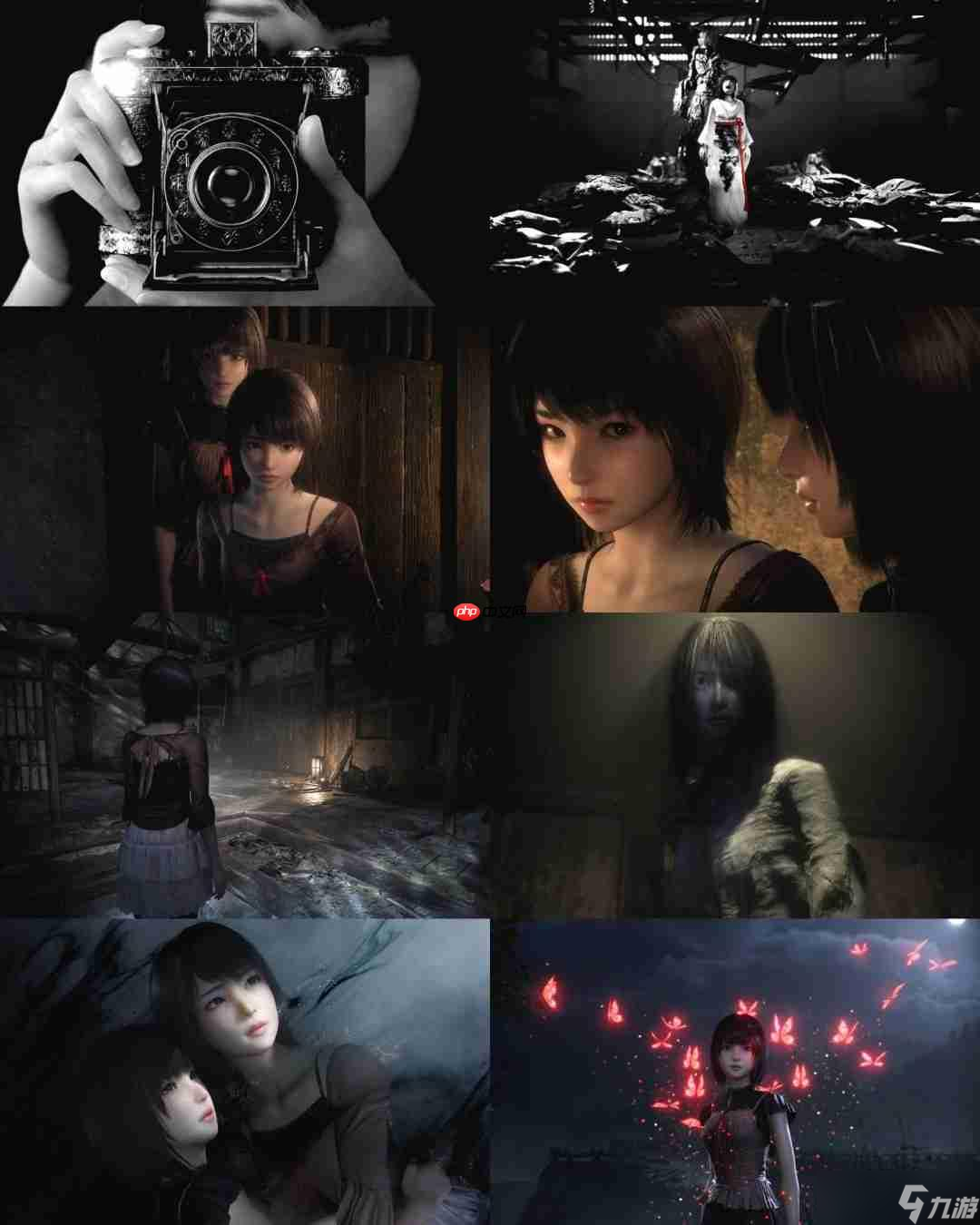 和风恐怖《零～红蝶～重制版》和之前版本画面对比