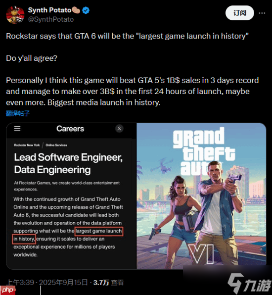 R星称《GTA6》是史上最大规模的游戏发行 你怎么看？