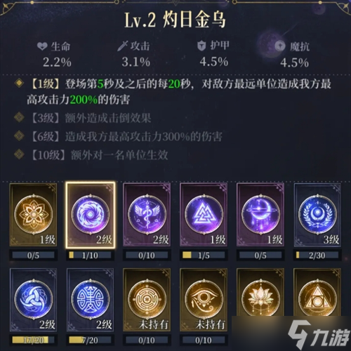 不朽箴言命轮系统图腾解析