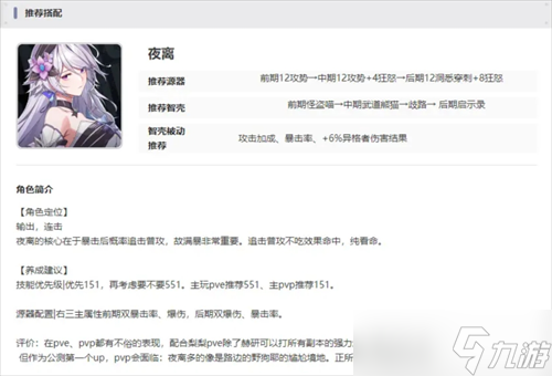 伊瑟公测阵容搭配推荐