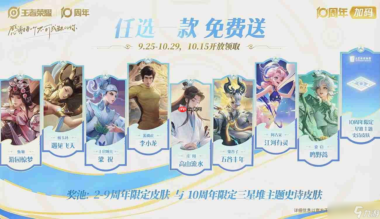 王者荣耀十周年庆福利详情