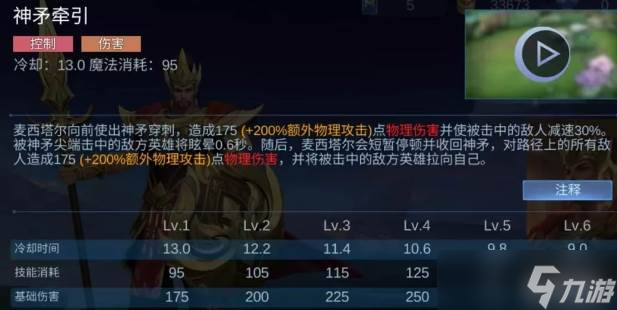 决胜巅峰麦西塔尔技能