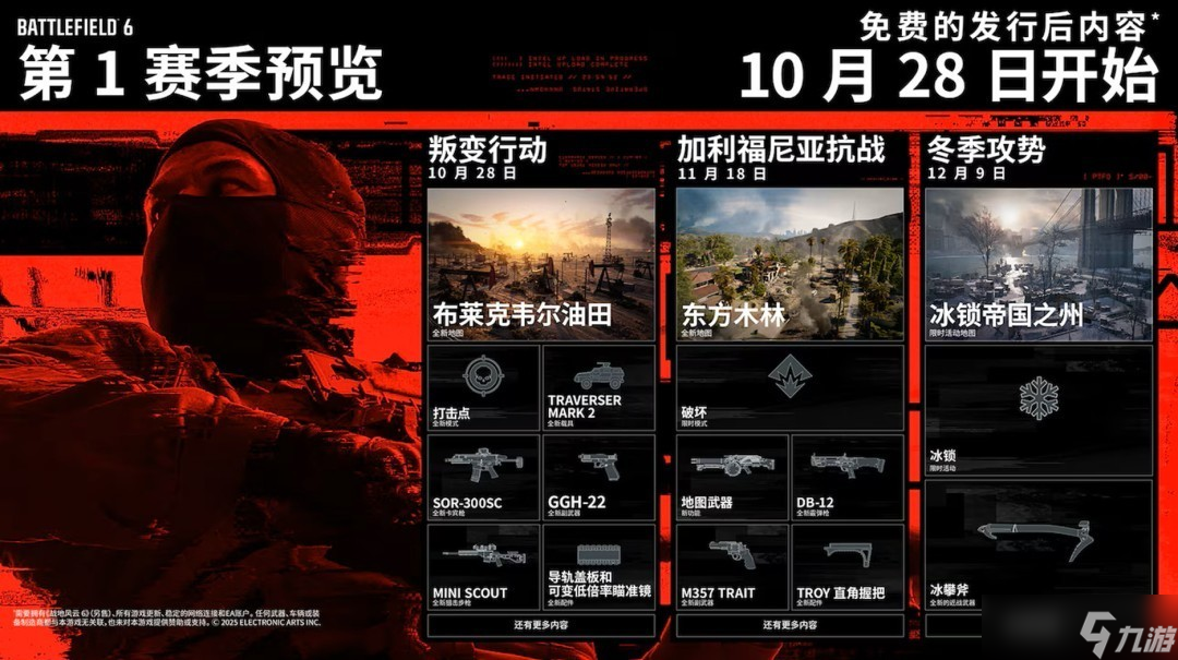 战地6首度大更新 三阶段赛季内容曝光