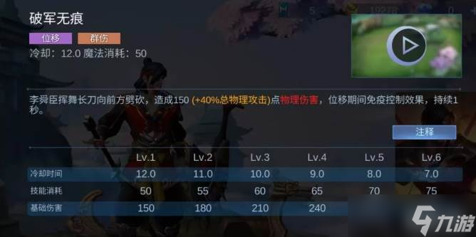 决胜巅峰李瞬臣技能