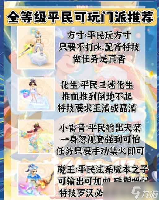 夢幻手游平民玩家最佳門派推薦