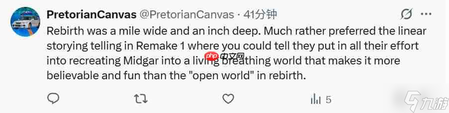 滨口直树：《最终幻想7：重制版》第三部的结局会让所有粉丝都满意
