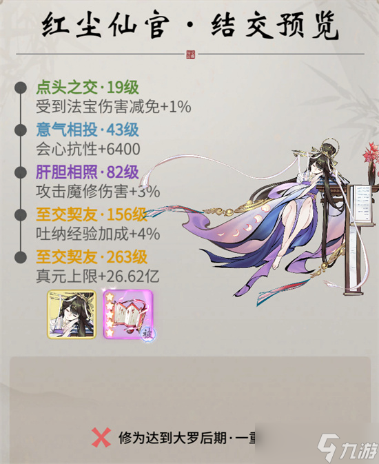 一念逍遥大罗境界仙友及古宝一览