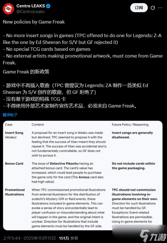 Game Freak内泄揭示新作音乐争议