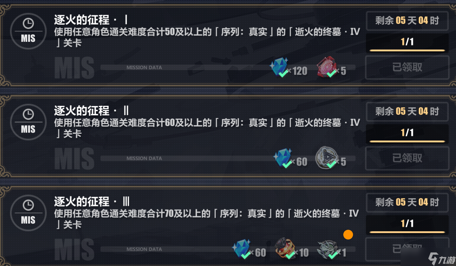 崩坏3下水道装备，满级账号每周水晶获取