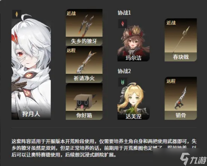 二重螺旋前期陣容搭配推薦