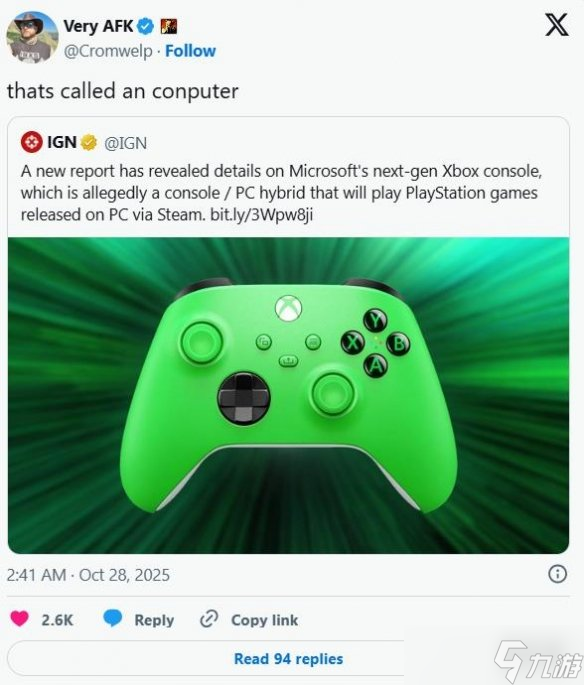 《博德3》发行总监锐评Xbox下代主机 不过是台电脑!