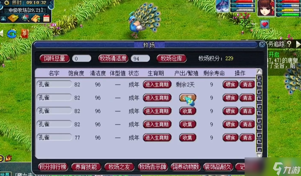 梦幻西游牧场孔雀毛能干什么