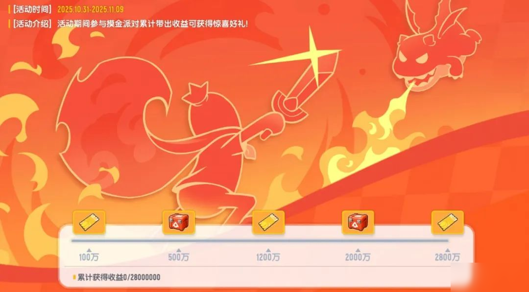 【活动】累计收益赢好礼!摸金探宝,收获满载而归!