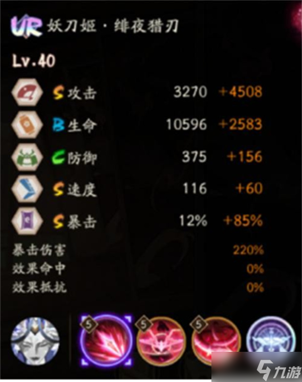 阴阳师妖刀姬绯夜猎刃技能介绍