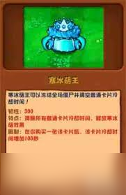 植物大戰(zhàn)僵尸嫁接版冰菇王技能是什么