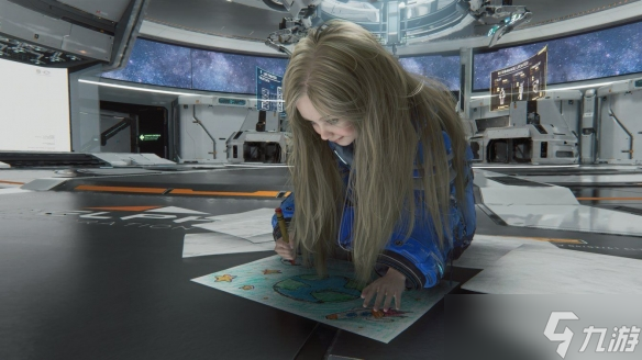 《虚实万象》新截图公布 小萝莉趴在地上开心涂鸦