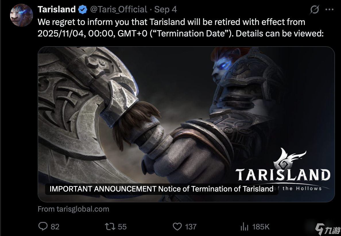 塔瑞斯世界国际服停运，国服静默超半年