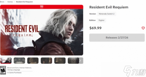 曝《生化危机9》Switch2版容量变大 已涨至31.5G 