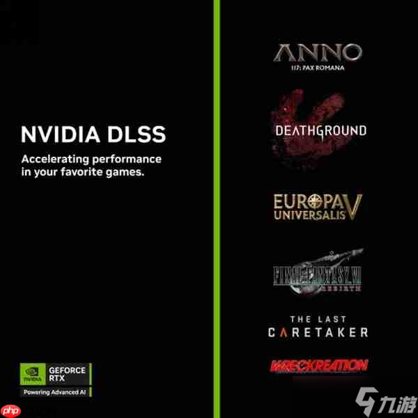 《最终幻想 VII 重生》、Deathground 等游戏支持DLSS 4