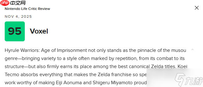 《塞尔达无双:封印战纪》M站79分:登顶无双游戏巅峰!