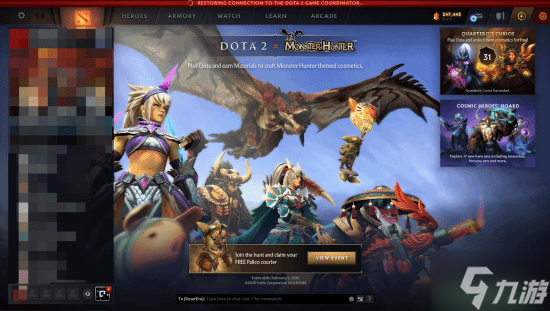 最意想不到的联动！《Dota2》宣布联动《怪物猎人》