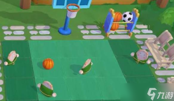摩尔庄园篮球场获取