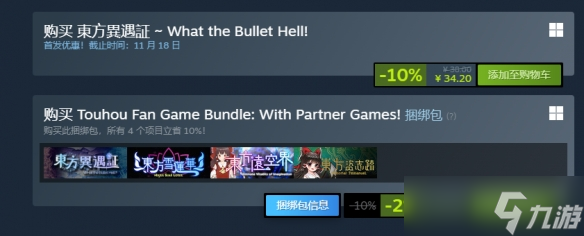 《东方异遇证~What the Bullet Hell!》价格说明