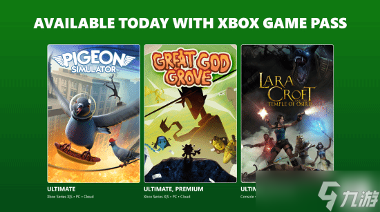 三款新游上线XGP 劳拉冒险、神明解谜与鸽子革命