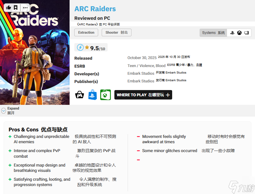 ARC Raiders全球火爆 400万玩家涌入，媒体盛赞革新射击体验